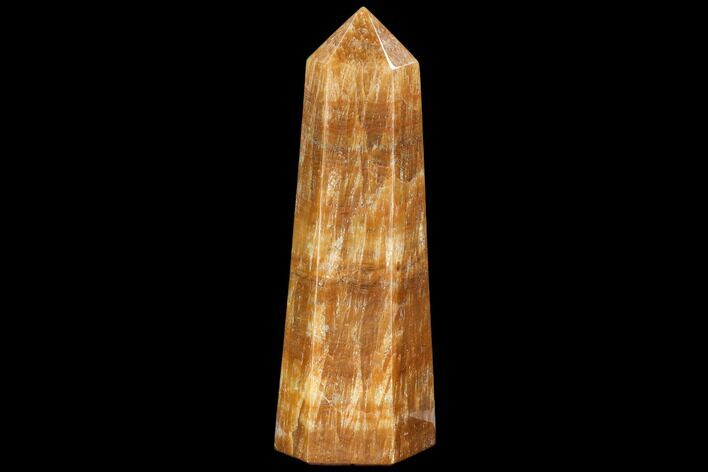 Polished, Orange Calcite Obelisk - Madagascar #108464
